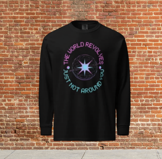 Husso Hard circle revolve Garment-dyed heavyweight long-sleeve shirt