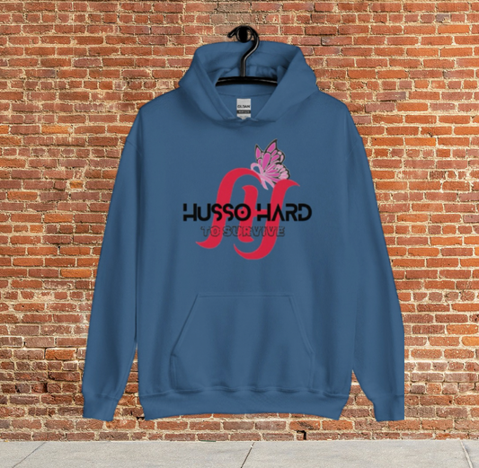 Husso Hard Cancer red double H Unisex Hoodie