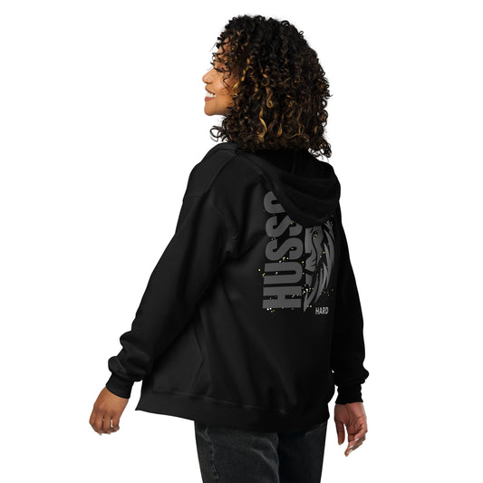 Women, heavy duty blended zip hoodie