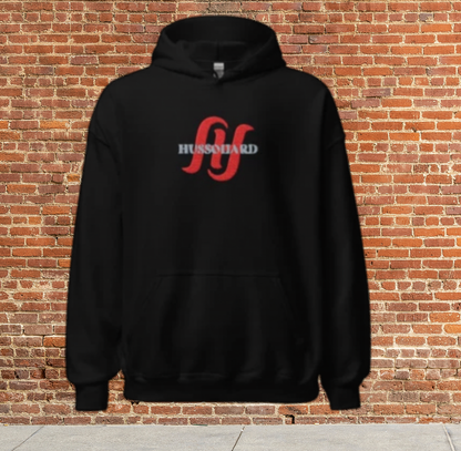 Husso Hard double red H Embroidery Unisex Hoodie