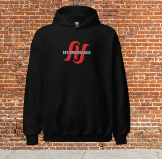 Husso Hard double red H Embroidery Unisex Hoodie