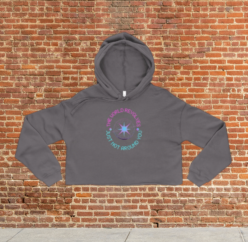 Husso Hard circle revolve Crop Hoodie
