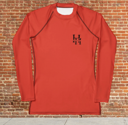 Husso Hard double red H Women's Rash Guard