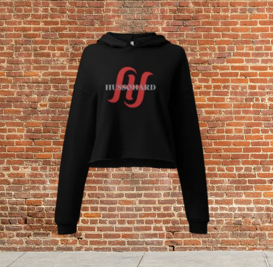 Husso Hard double red H Crop Hoodie