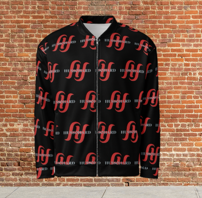 Husso Hard all over double red H Bomber Jacket