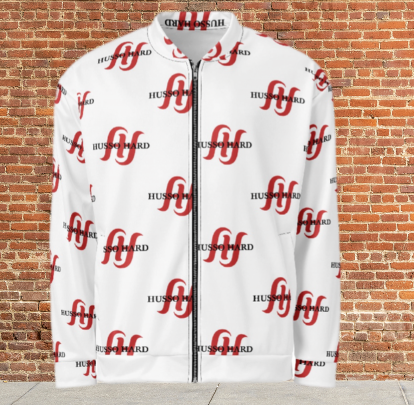 Husso Hard all over double red H Bomber Jacket