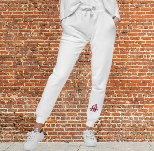 Husso Hard Cancer double red H fleece sweatpants