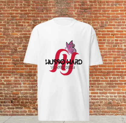 Husso Hard cancer double red H Men’s premium heavyweight tee