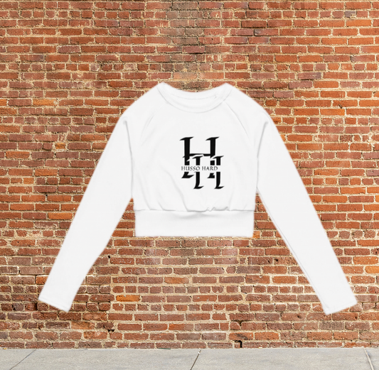 Husso Hard double black H long-sleeve crop top