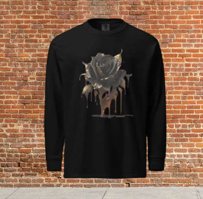 Husso Hard-Melting Rose Garment-dyed heavyweight long-sleeve shirt