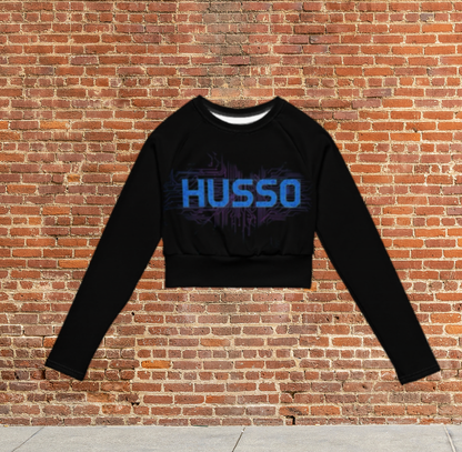 Husso Hard microchip, ￼long-sleeve crop top