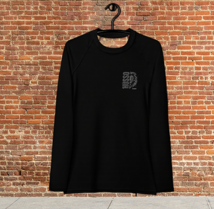 Husso Hard half face lion husso Women's Rash Guard