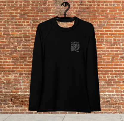 Husso Hard half face lion husso Women's Rash Guard