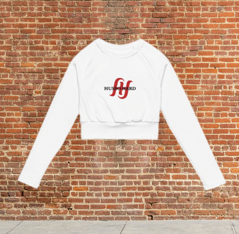 Husso Hard double red H long-sleeve crop top