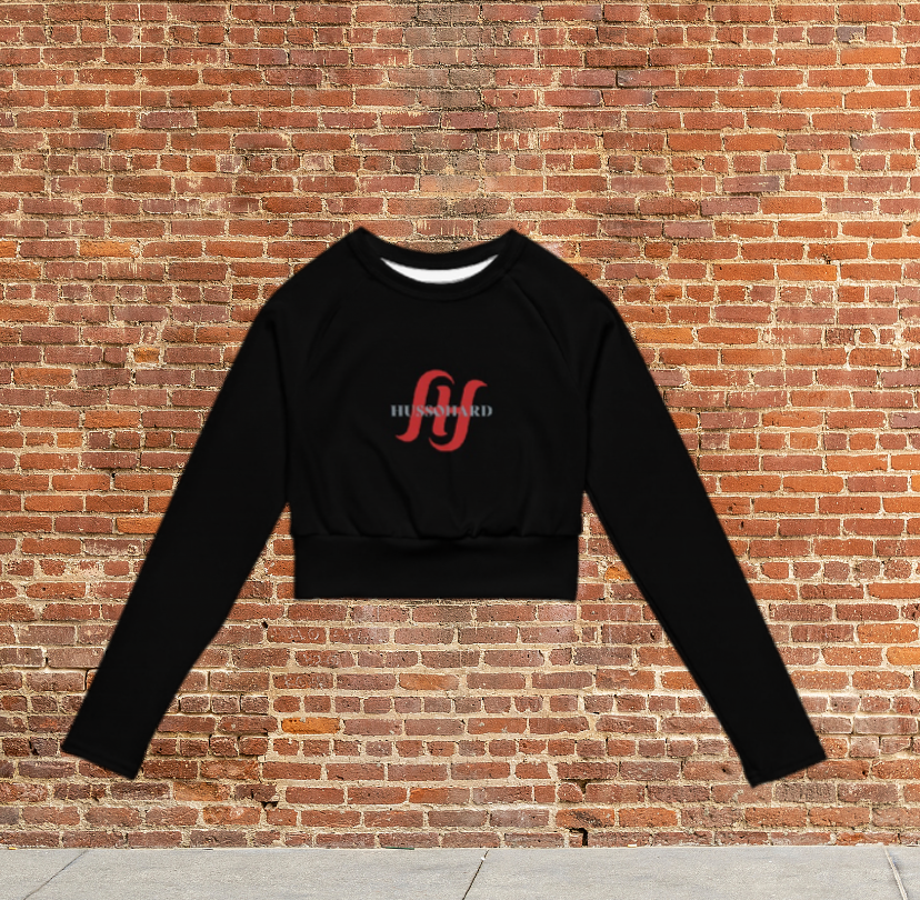 Husso Hard double red H long-sleeve crop top