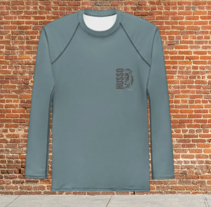 Husso Hard half face lion husso Men's Rash Guard