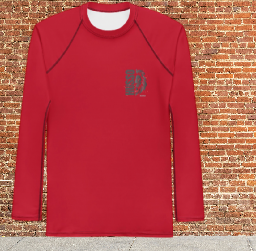 Husso Hard half face lion husso Men's Rash Guard