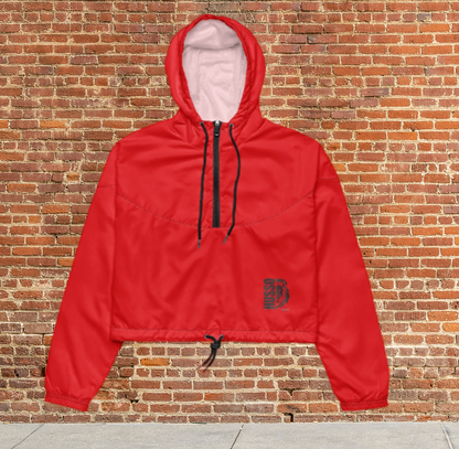 Husso Hard half face lion husso cropped windbreaker