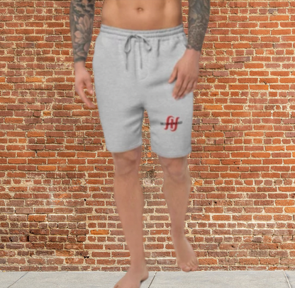 Husso Hard double red H fleece shorts