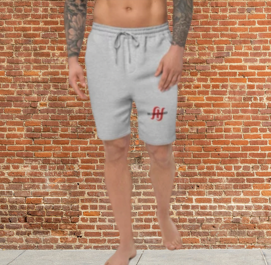 Husso Hard double red H fleece shorts