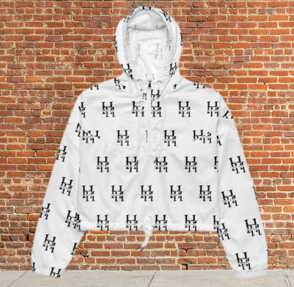 Husso Hard all over double black H cropped windbreaker