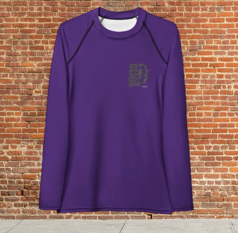 Husso Hard half face lion husso Women's Rash Guard