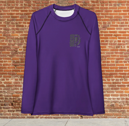 Husso Hard half face lion husso Women's Rash Guard