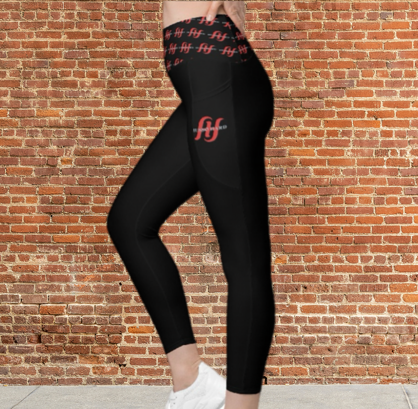 Husso Hard double red H Leggings with pockets