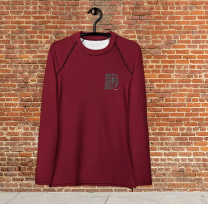 Husso Hard half face lion husso Women's Rash Guard