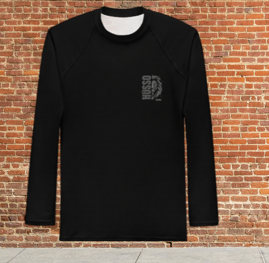 Husso Hard half face lion husso Men's Rash Guard