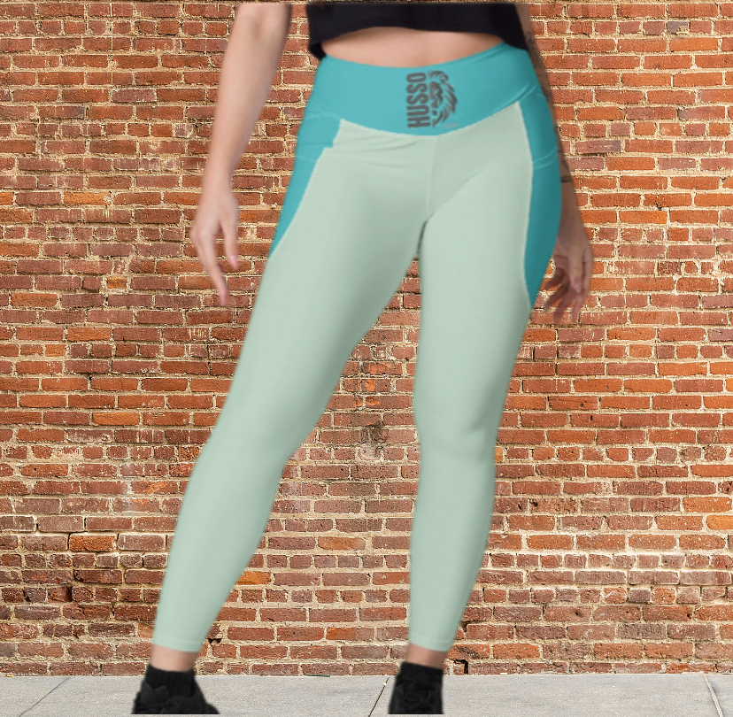 Husso Hard half face lion husso Leggings with pockets