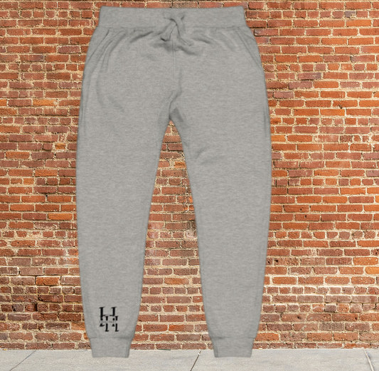 Husso Hard double black H fleece sweatpants