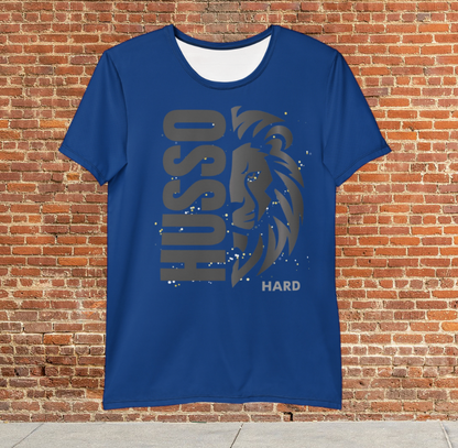 Husso Hard half face lion husso spandex athletic t-shirt