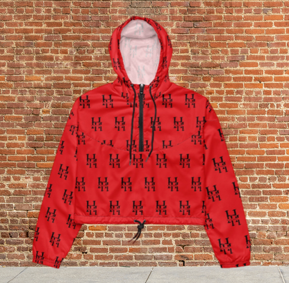 Husso Hard all over double black H cropped windbreaker