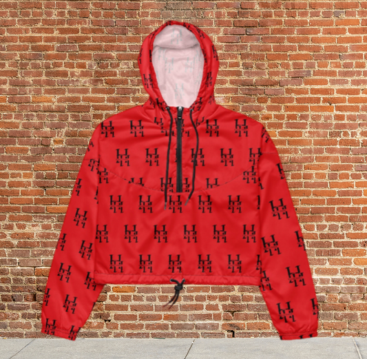 Husso Hard all over double black H cropped windbreaker