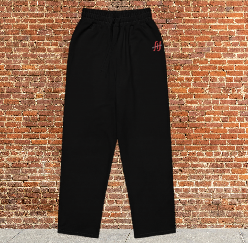 Husso Hard double red H Wide-leg joggers