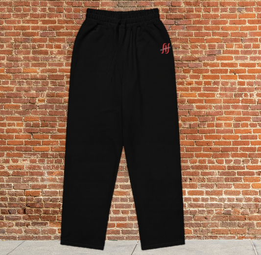 Husso Hard double red H Wide-leg joggers