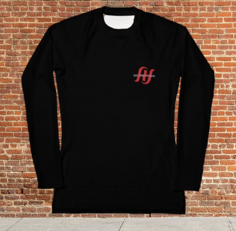 Husso Hard double red H Women's Rash Guard