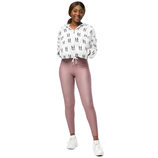 Women cropped windbreaker