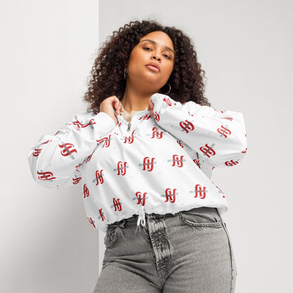 Women cropped windbreaker